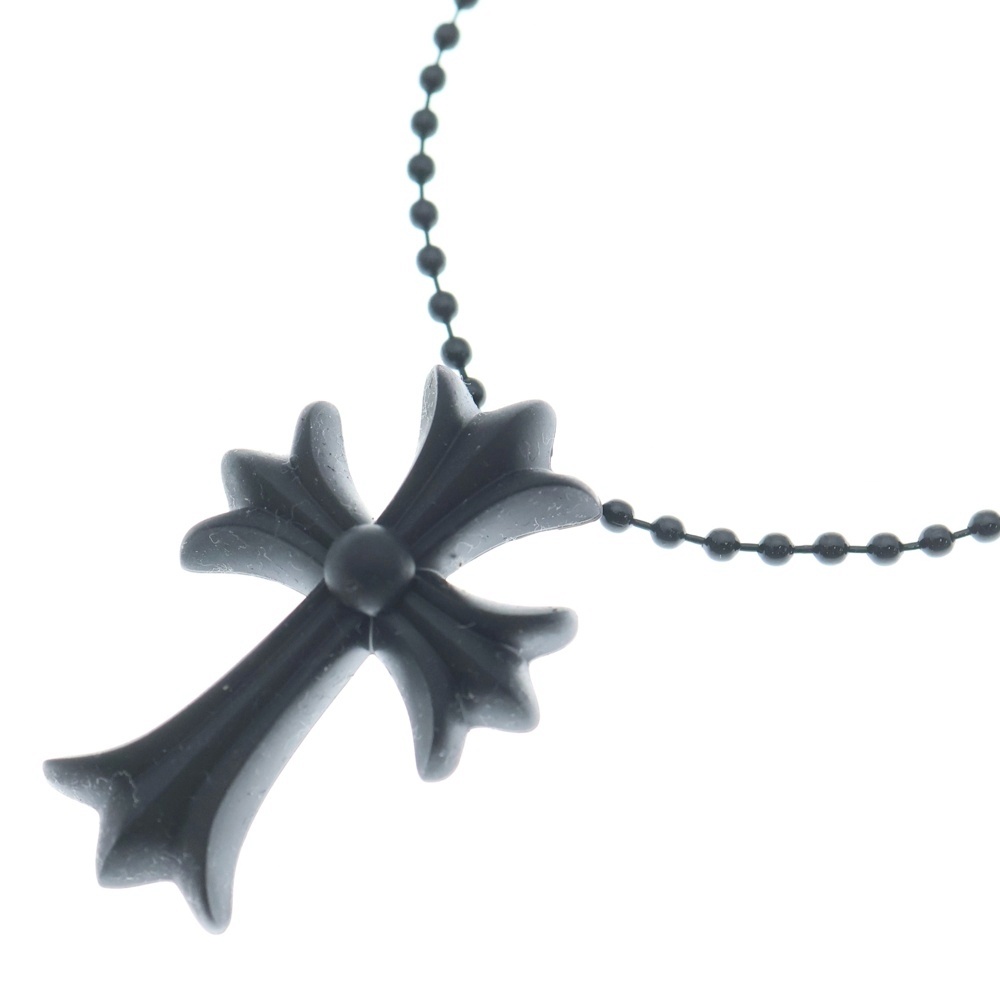 RUBBER CH CRS SML ラバースモールCHクロス シリコンラバーネックレス ブラック Aランク