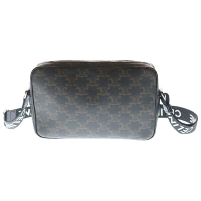 トリオンフ キャンバス ミディアム ショルダーバッグ ブラック/ブラウン 197202DND Bランク