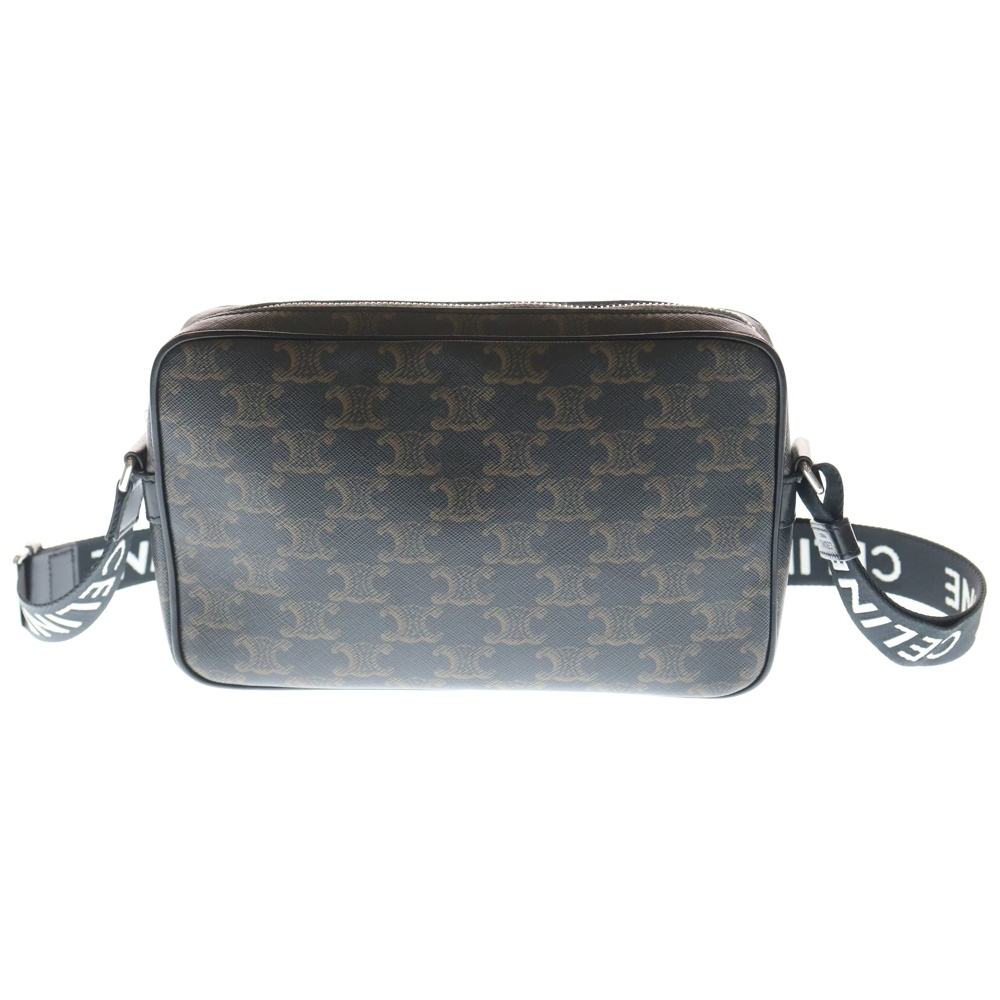 トリオンフ キャンバス ミディアム ショルダーバッグ ブラック/ブラウン 197202DND Bランク