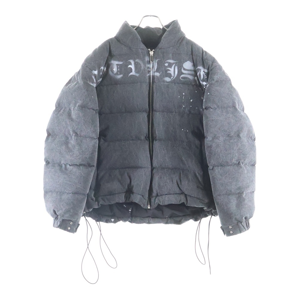 大阪限定 ペイント加工 ダウンジャケット グレー 240111102 Aランク