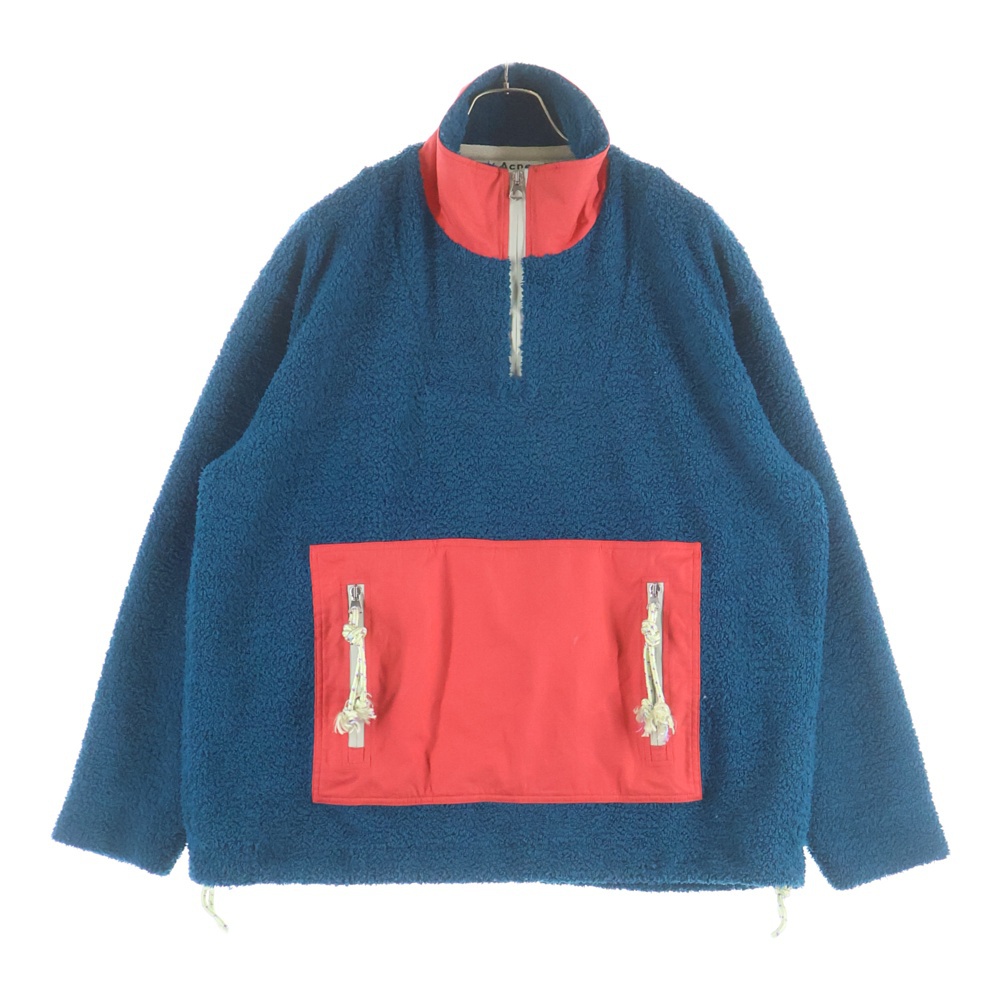 Boa Fleece Half Zip Pullover Jacket FN-MN-SWEA000047 ボアハーフジップフリースジャケット グリーン/レッド Bランク