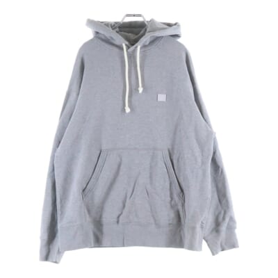 AW21 Face Logo Hoodie Sweatshirt フェイスロゴ フード付きパーカー CI0079 グレー Aランク