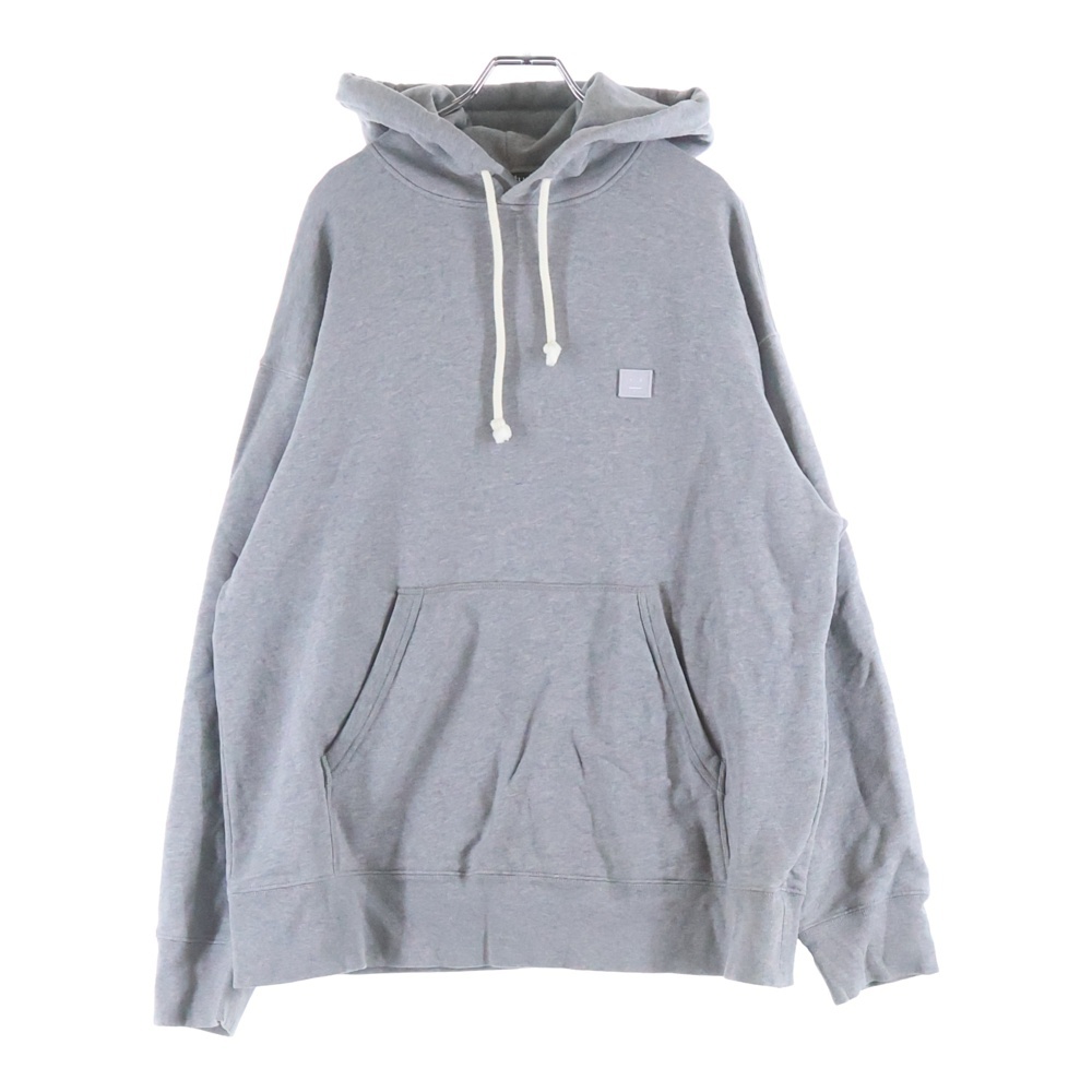 AW21 Face Logo Hoodie Sweatshirt フェイスロゴ フード付きパーカー CI0079 グレー Aランク