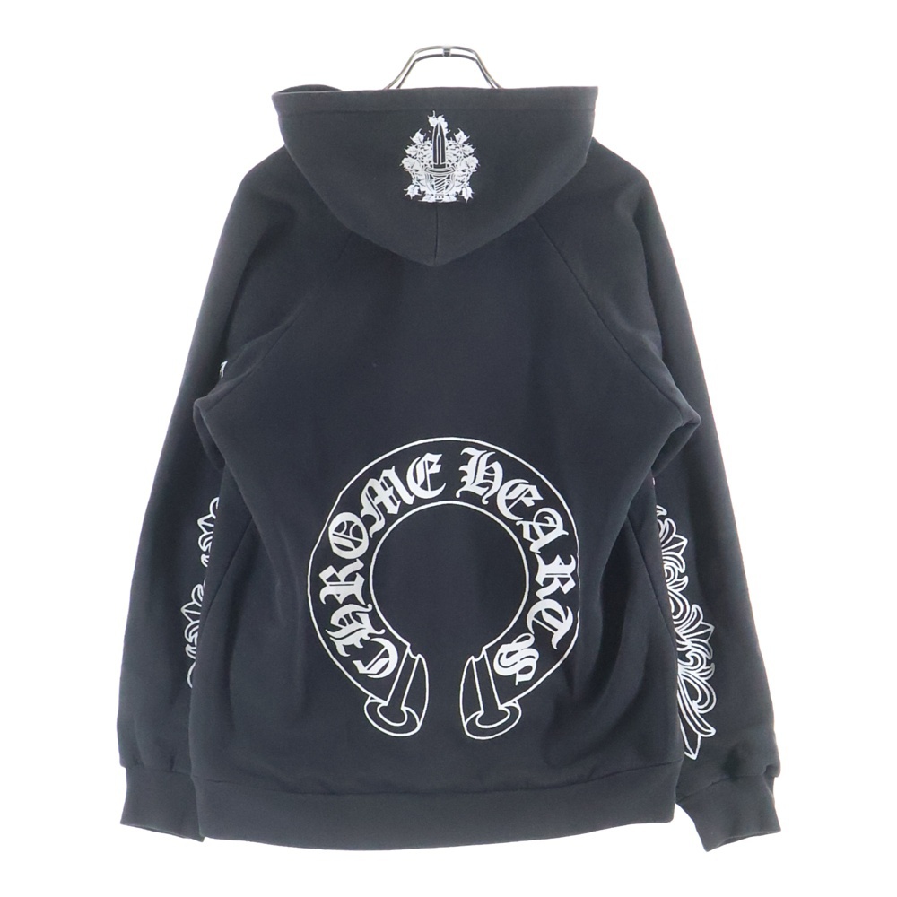 OLD オールド 裏地サーマル アームフローラル プリント プルオーバーパーカー ブラック Bランク