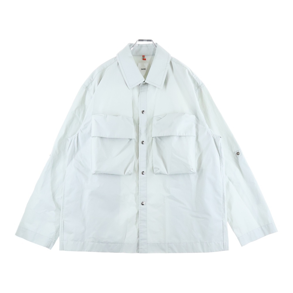22SS PUFF BLOUSON スナップ 長袖シャツ ジャケット OAMU602231 グレー Bランク