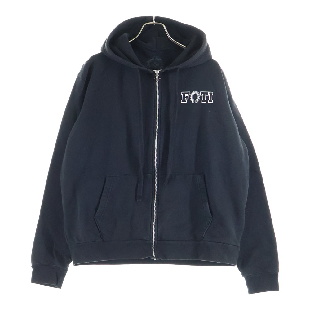 FOTI SWTSHRT HD ZIP フォティ バックプリントジップパーカー フーディ ブラック Bランク