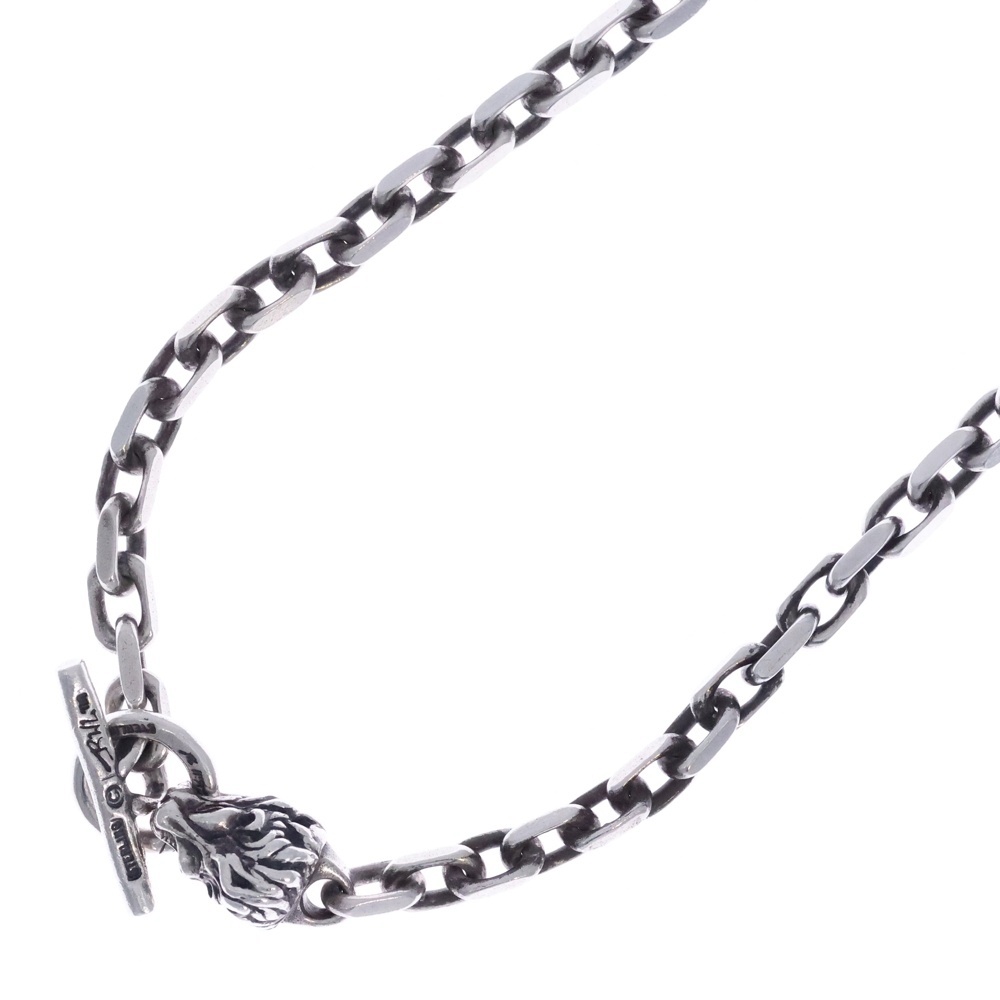 SQUARE CHAIN W/ANIMAL HEAD 21 スクエアチェーン アニマルヘッド ネックレス シルバー Bランク