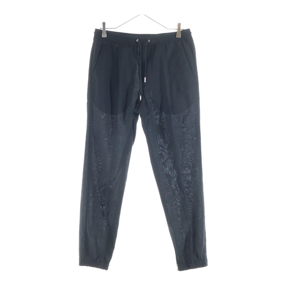 裾ジップドローコードイージーロングパンツ ブラック 113C122A4993 Bランク