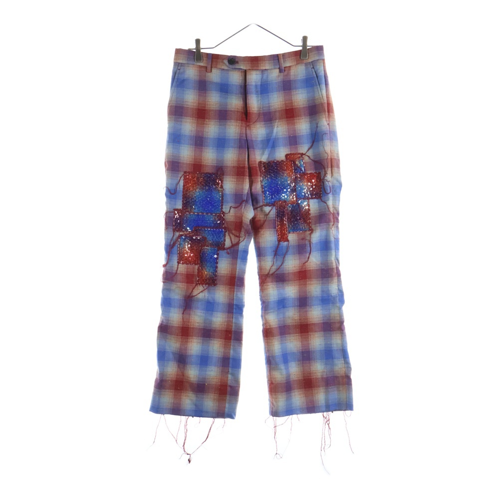 22AW RAINBOW DUST FLARE PANTS スパンコール チェック柄パンツ マルチカラー MVFW-PT0222 Bランク