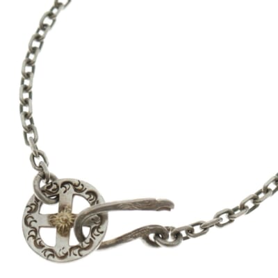 T-118a/Pa-19a SV メディスンホイール 18mm イーグル Sフック 大 太チェーン ネックレス シルバー Bランク