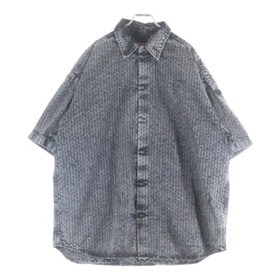 24SS S-LAZER レーザー加工 半袖シャツ ショートスリーブ グレー A12967 Bランク