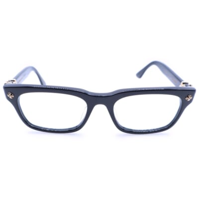 VAGILANTE ヴァジランテ クロステンプル スクエアフレーム クリアレンズ メガネ 眼鏡 アイウェア ブラック/ゴールド Bランク