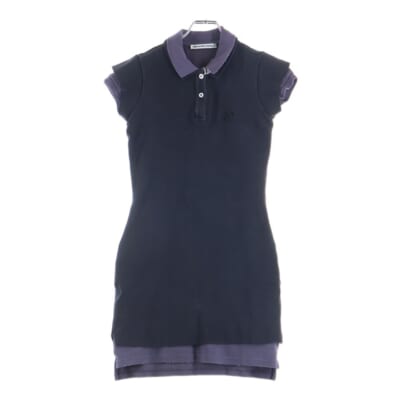 レイヤードミニドレス ネイビー/パープル Aランク