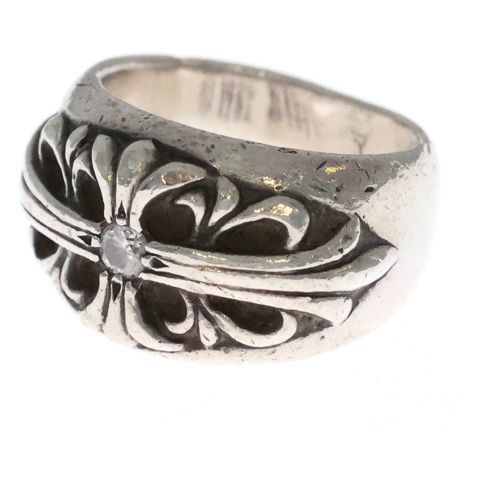 FLRL CRS 1DIA フローラルクロス 1ダイヤ シルバーリング Bランク