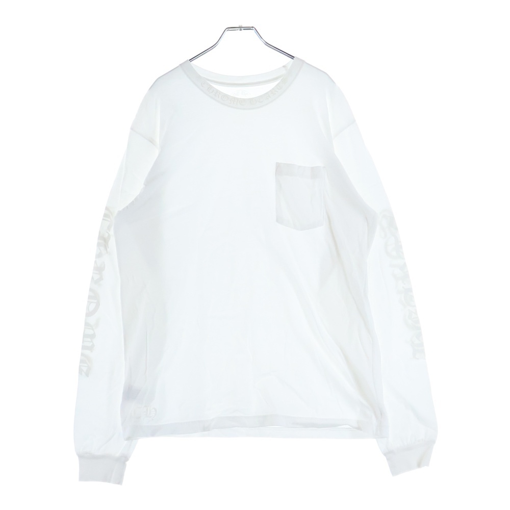 クロムハーツ CH LS NECK LOGO TEE ネックロゴプリント長袖Tシャツ