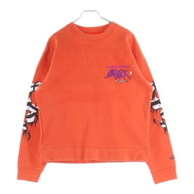 23SS×MATTY BOY SPARK THE HEART SWTSHRT マッティボーイ プロスパーク ザ ハート プリントクルーネックスウェットトレーナー レッド Bランク