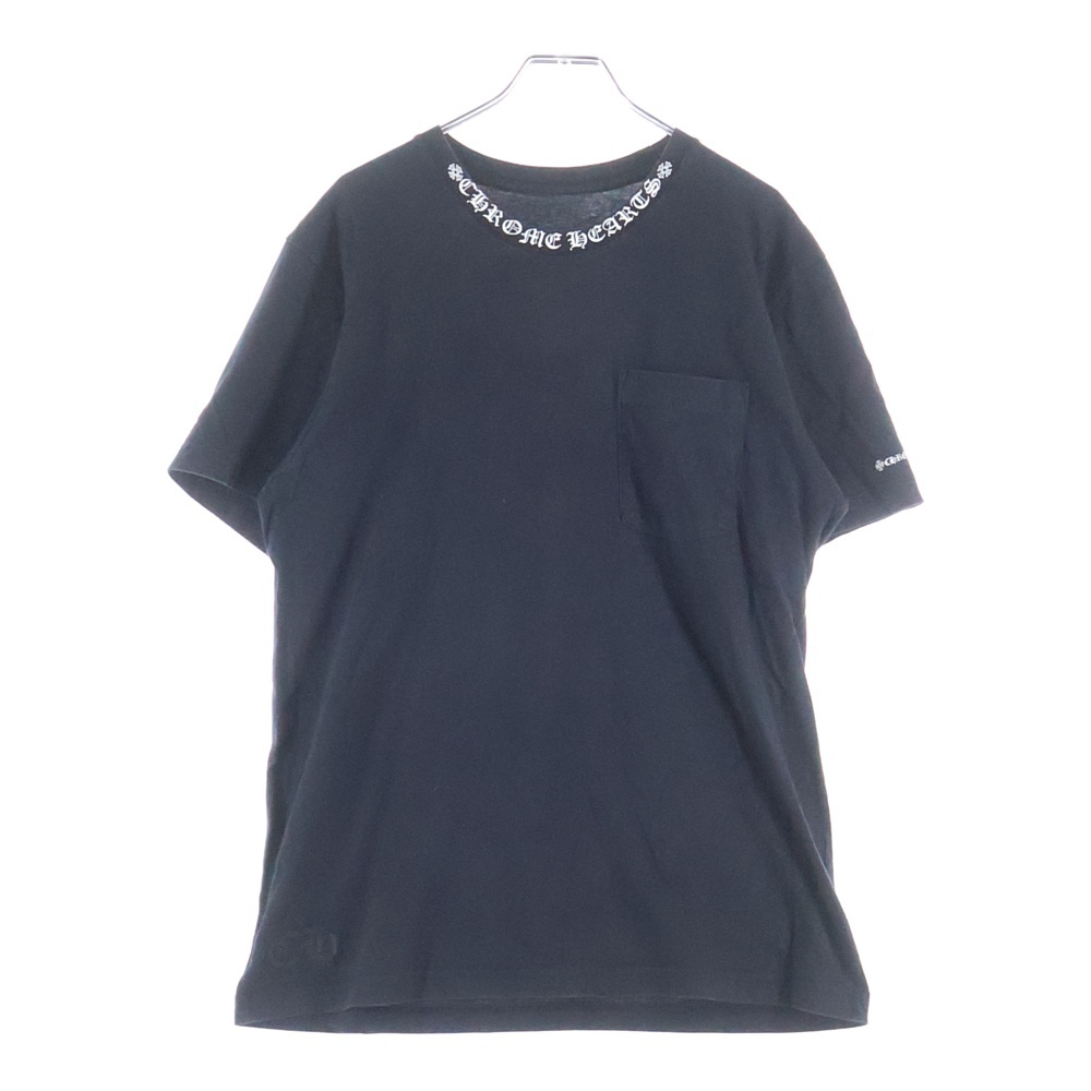 NECK LOGO TEE ネックロゴプリント半袖Tシャツ ブラック Bランク