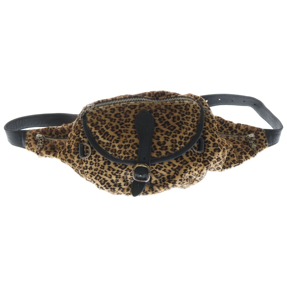 #1 SNAT PACK スナットパック ダガージップガンスリンガーベルト レオパード ハラコレザーボディーバッグ Aランク