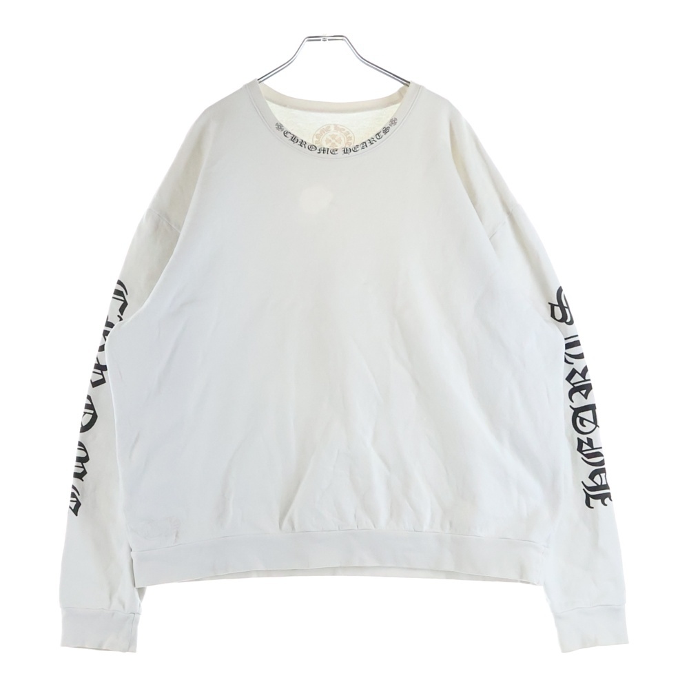 Neck Logo Crewneck Sweatshirt ネックロゴ クルーネックスウェットシャツ トレーナー 袖ロゴプリント Bランク