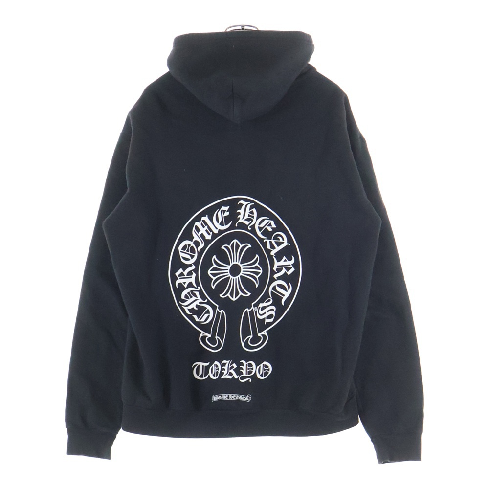 SWTSHRT HD ZIP LTD TOKYO 東京限定 ホースシュープリント ダガージップ ジップアップスウェットパーカー フーディー ブラック Bランク