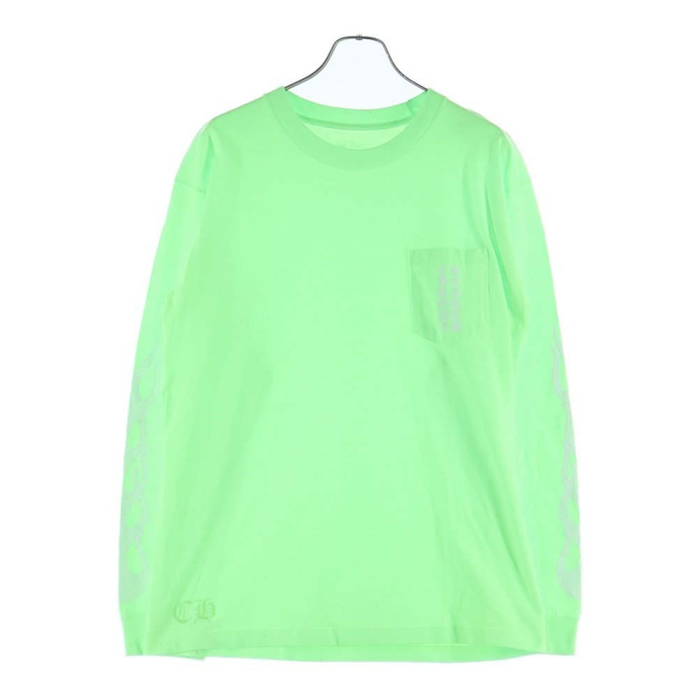 CH L S 1 ファイヤープリント 長袖Tシャツ グリーン Bランク