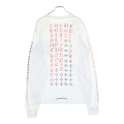 Back Lettering Logo バックプリント ロゴ ロンT 長袖カットソー ホワイト Bランク