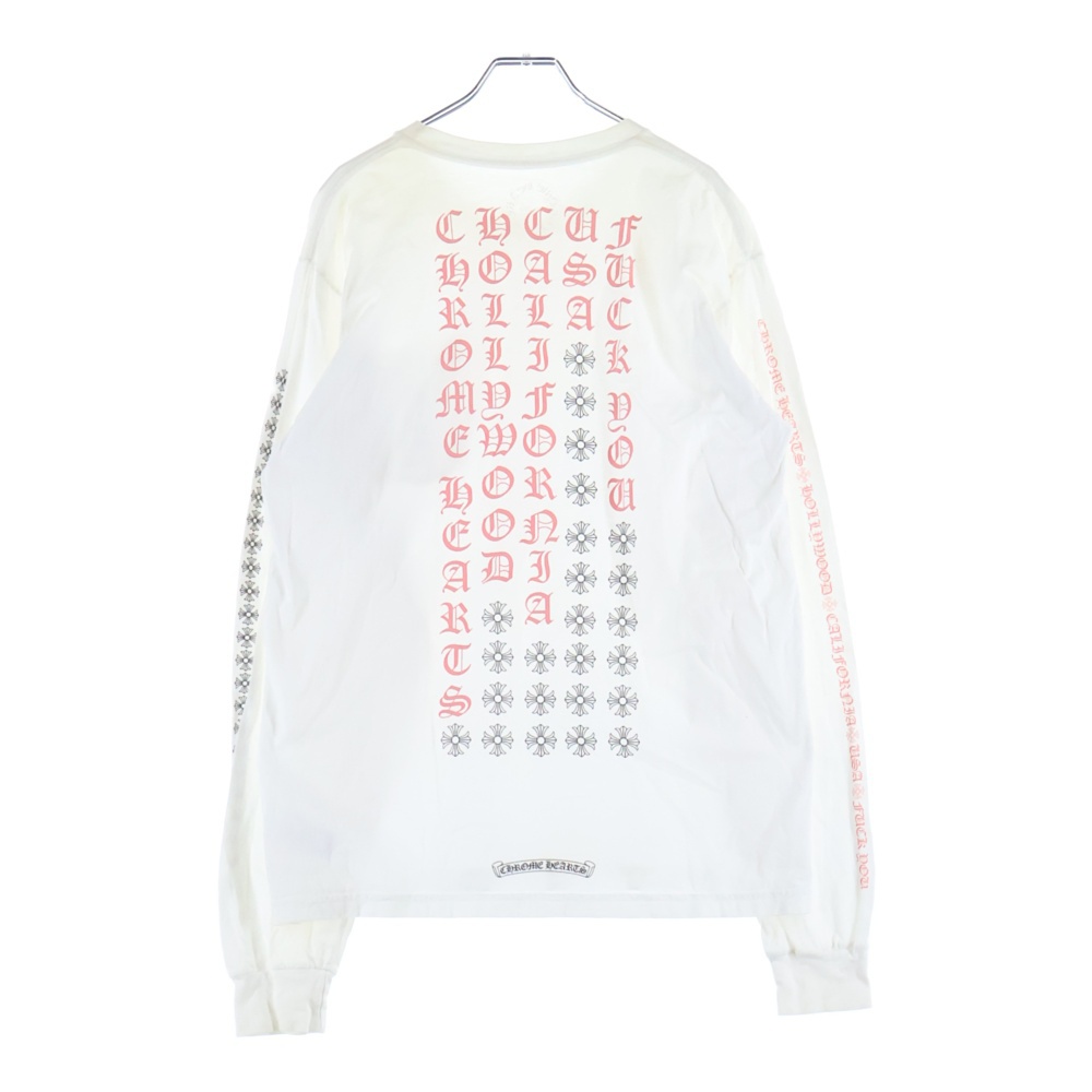 Back Lettering Logo バックプリント ロゴ ロンT 長袖カットソー ホワイト Bランク