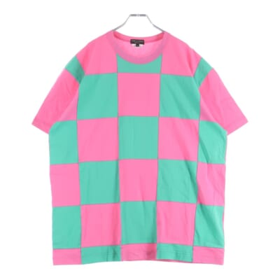 25SS AD2024 パッチワーク 半袖カットソー Tシャツ グリーン/ピンク PO-T005 Aランク