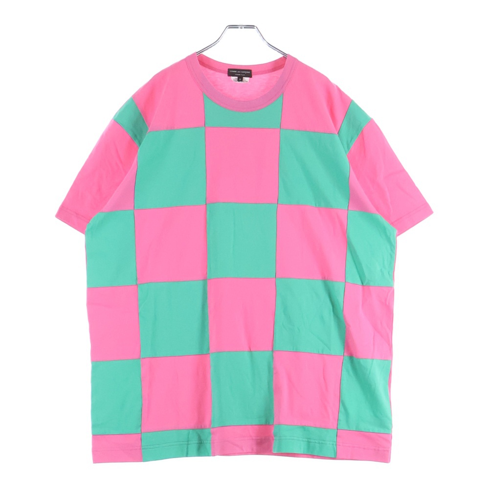 25SS AD2024 パッチワーク 半袖カットソー Tシャツ グリーン/ピンク PO-T005 Aランク