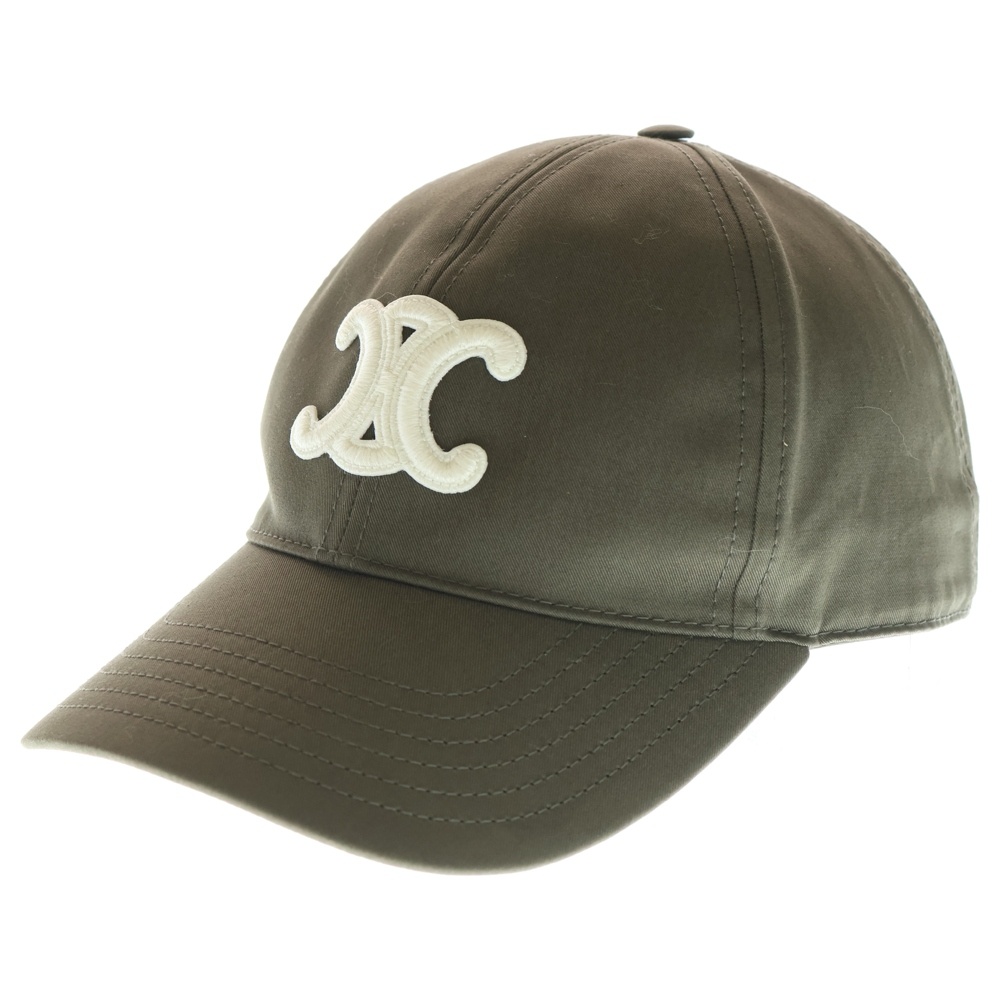 トリオンフ ワッペンロゴ コットン 6パネル ベースボールキャップ 帽子 カーキ 2AUT6969P.02MK Aランク