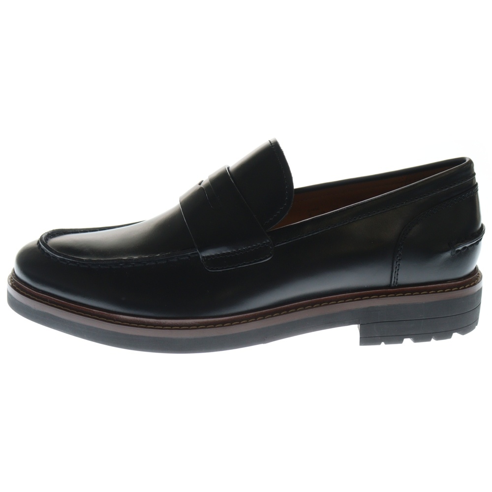 シグネチャー コインローファー レザーローカットシューズ G1650 ブラック Sランク