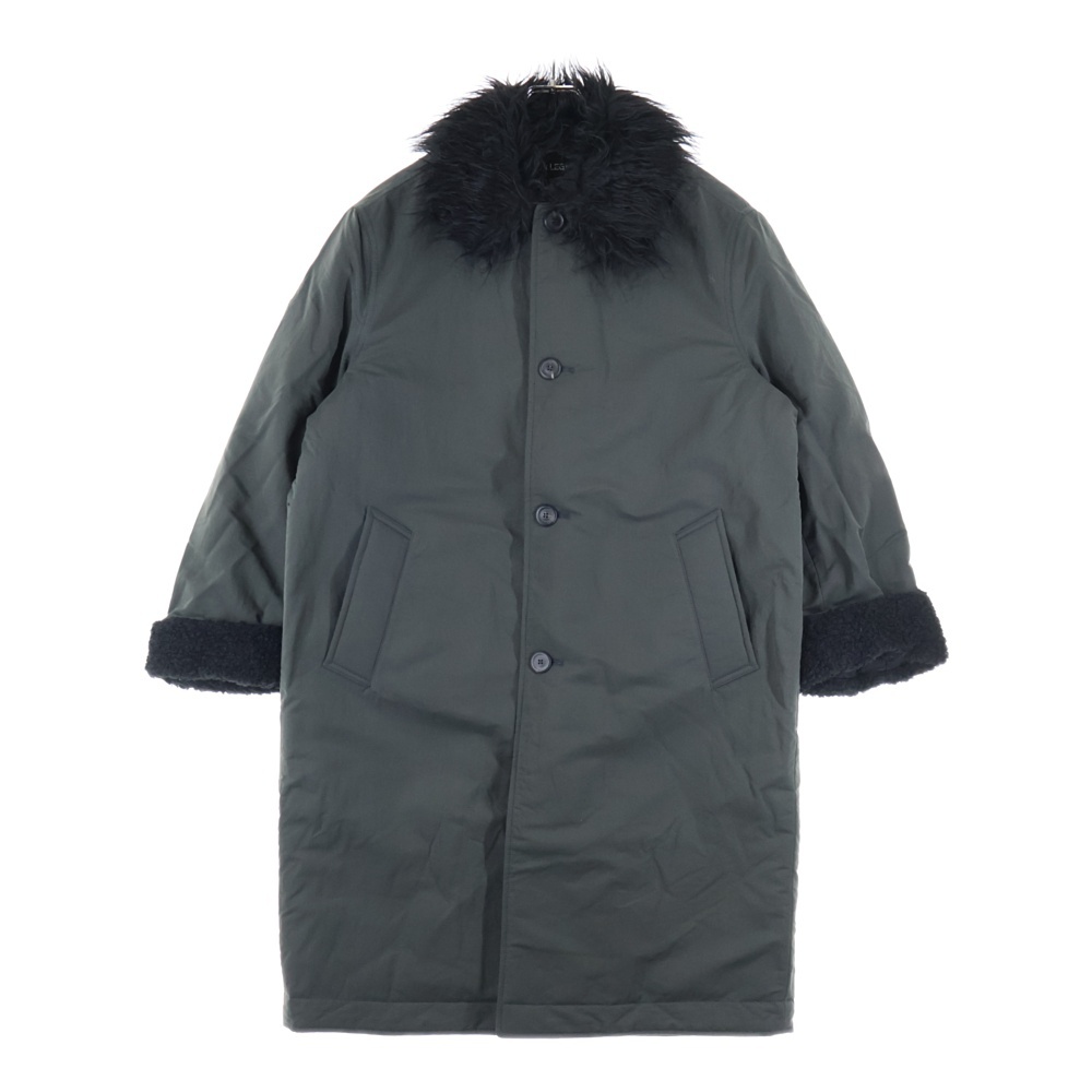 POLAR COAT ファー切替 ナイロン ステンカラー ポーラーコート グレー/ブラック M4241PV Sランク