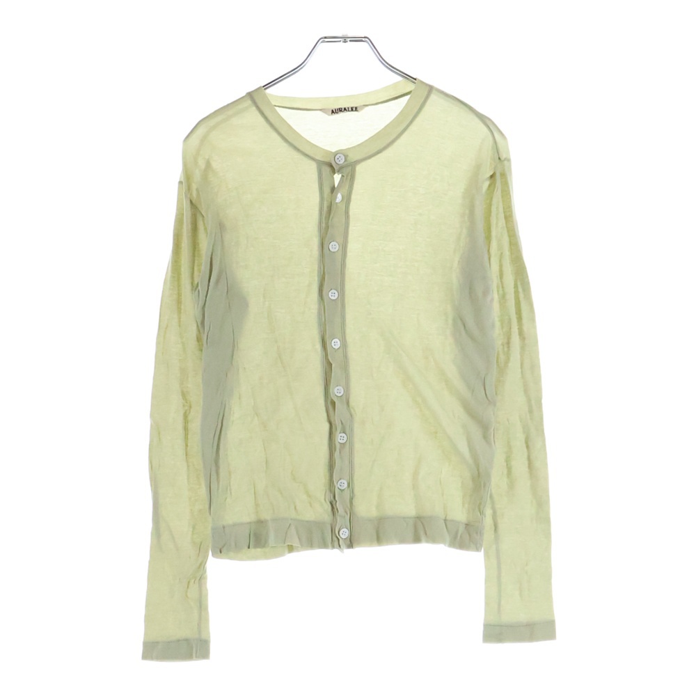 コットン ショート丈 ボタンカーディガン レディース グリーン A9SC01HF Bランク