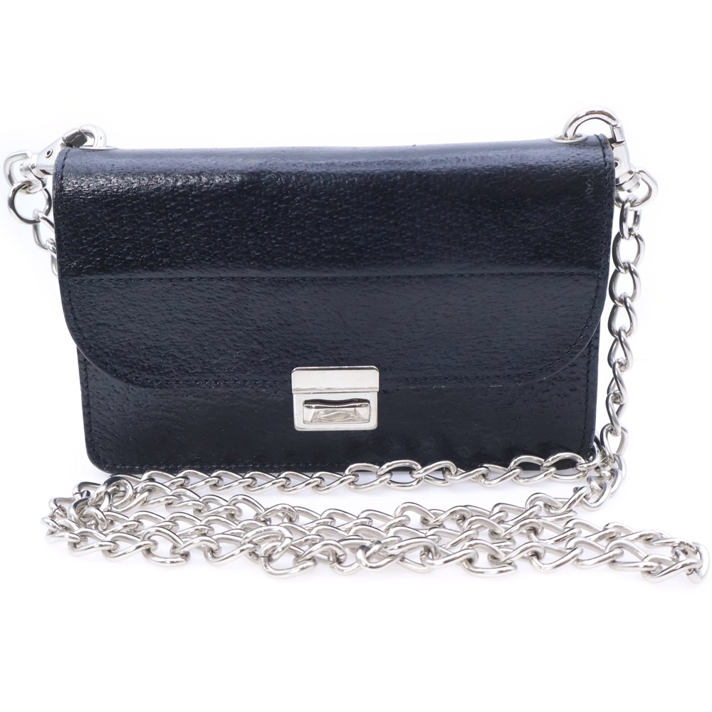 チェーンショルダー ウォレット 財布 ブラック Aランク