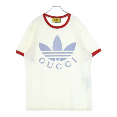 ×adidas アディダス トレフォイルロゴ トリムTシャツ ホワイト 702612 XJEB1 Bランク