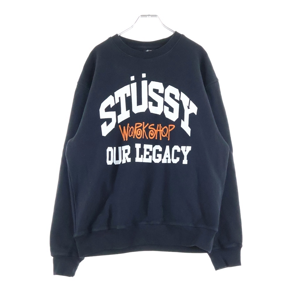 24SS ×OUR LEGACY WORK SHOP COLLEGIATE CREW アワーレガシー ワークショップ カレッジエイト クルーネックスウェット トレーナー ブラック Aランク