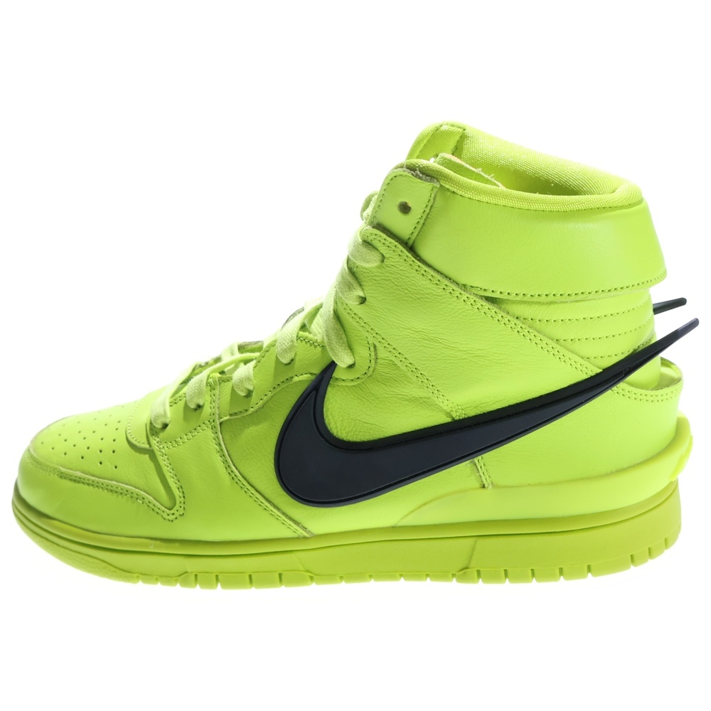 ×AMBUSH DUNK HIGH FLASH LIME アンブッシュ ダンク フラッシュライム ハイカットスニーカー ネオングリーン US10/28cm CU7544-300 Aランク