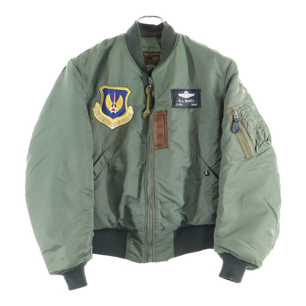 バズリクソンズ TYPE MA-1 ジップアップボンバージャケット カーキ