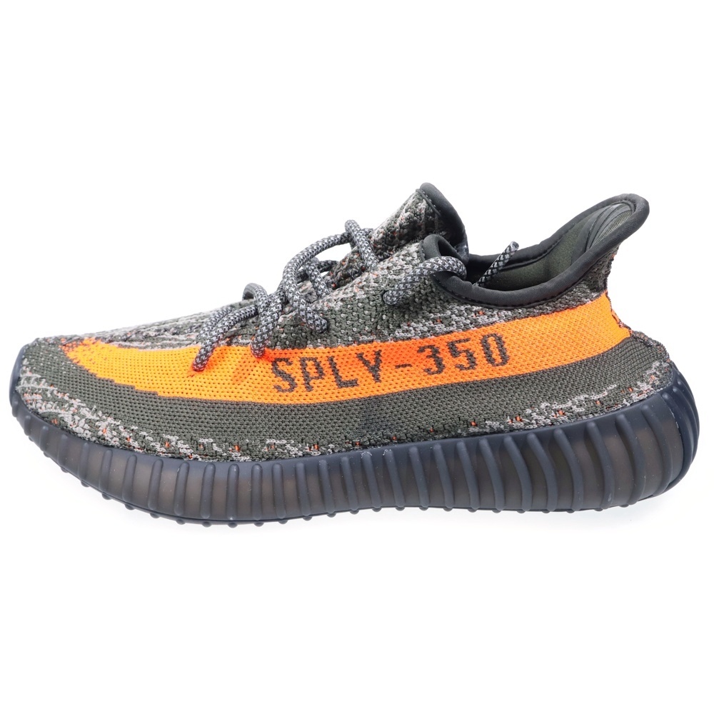YEEZY BOOST 350V2 CARBON BELUGA イージーブースト カーボン ベルーガ ローカットスニーカー グレー/オレンジ US8.5/26.5cm HQ7045 Sランク