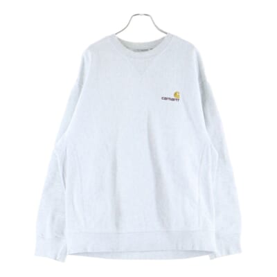 AMERICAN SCRIPT SWEATSHIRT アメリカンスクリプト フロントロゴエンブロイダリー クルーネック スウェット トレーナー グレー I025475 Bランク