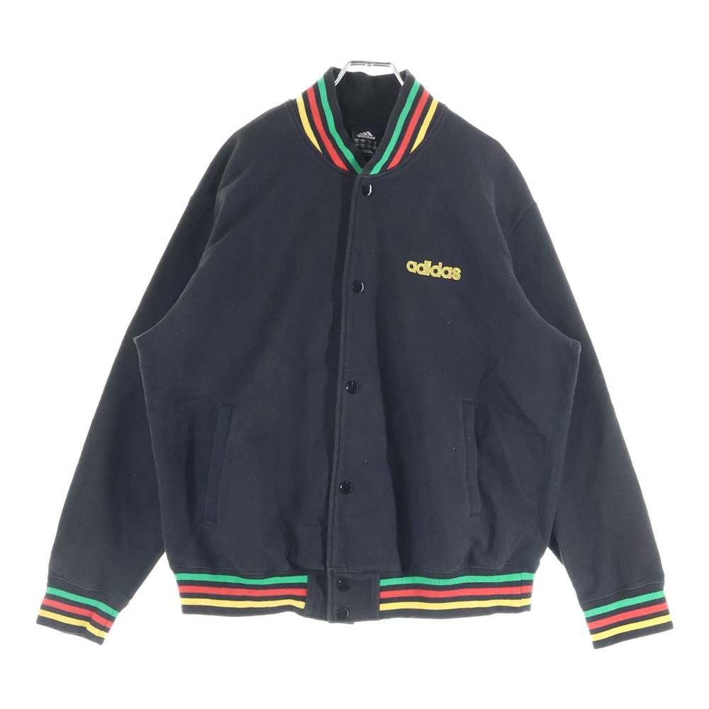 ロゴプリント スウェットスタジアムジャケット スタジャン ブラック JD2017 Bランク