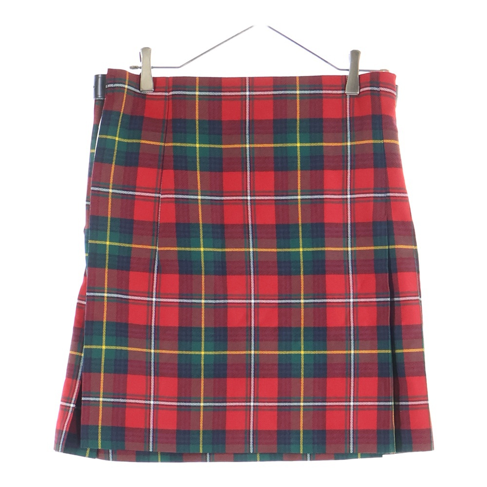 23AW AD2023 タータンチェック プリーツスカート レディース レッド NL-S008 Bランク