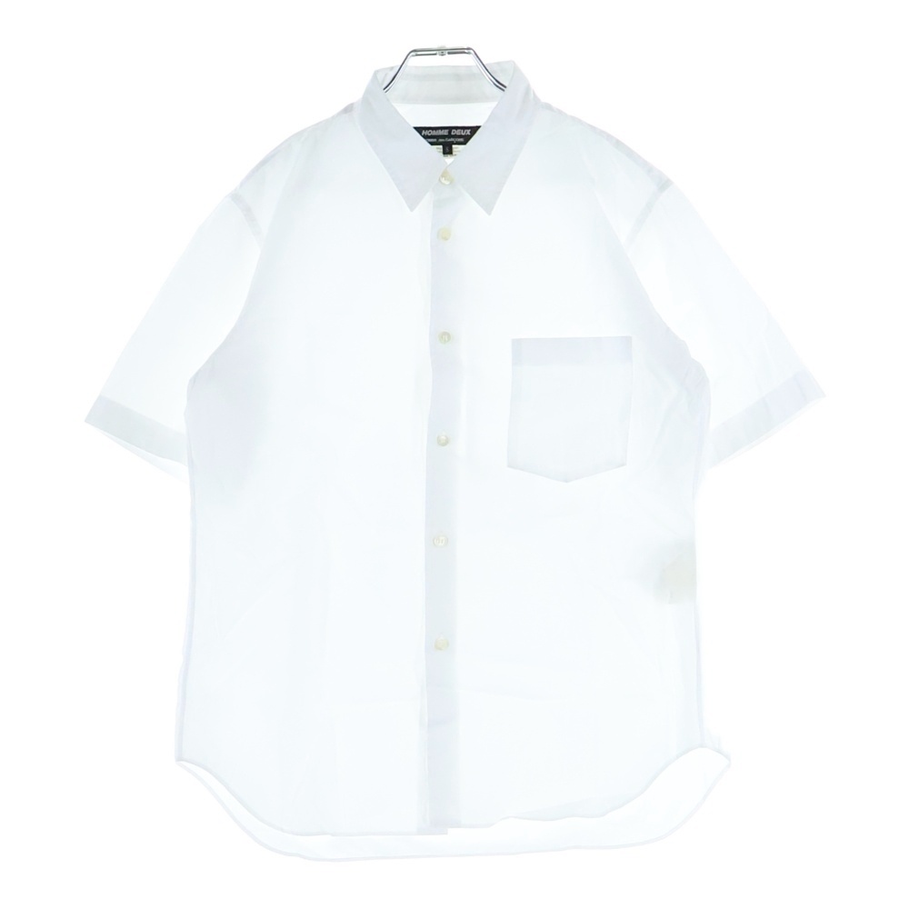 AD2019 スタンダードカラー ポケット 半袖 シャツ ホワイト DZ‐B517 Bランク