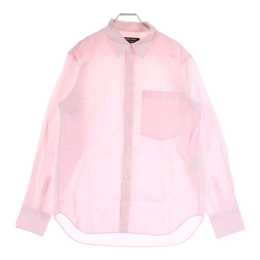 19SS AD2018 スタンダードカラー 長袖シャツ ピンク DC‐B042 Bランク