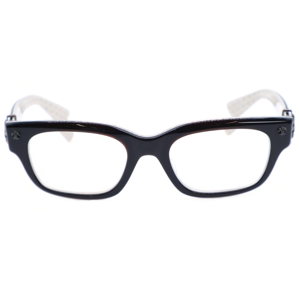 BANGADANG 2-A BSフレアテンプル スクエアシェイプ アイウェア サングラス メガネ ブラック/ホワイト 度入り Bランク