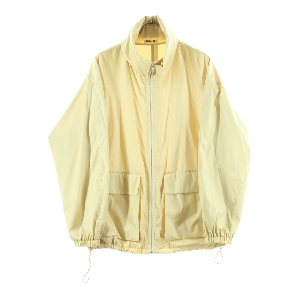 24SS HARD TWIST POLYESTER SATIN LAMINATE ZIP BLOUSON ハード ツイスト ポリエステル サテン ラミネート ジップブルゾンジャケット イエロー A24SB02SL Bランク