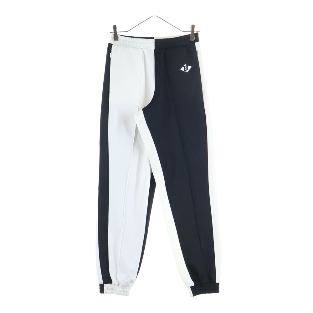 ロゴパッチ バイカラー イージースウェットジョガーパンツ ブラック/ホワイト 4559554 Bランク