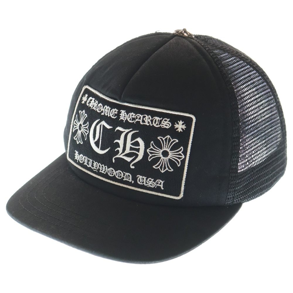 TRUCKER CAP CHパッチ メッシュ トラッカーキャップ 帽子 ブラック Bランク