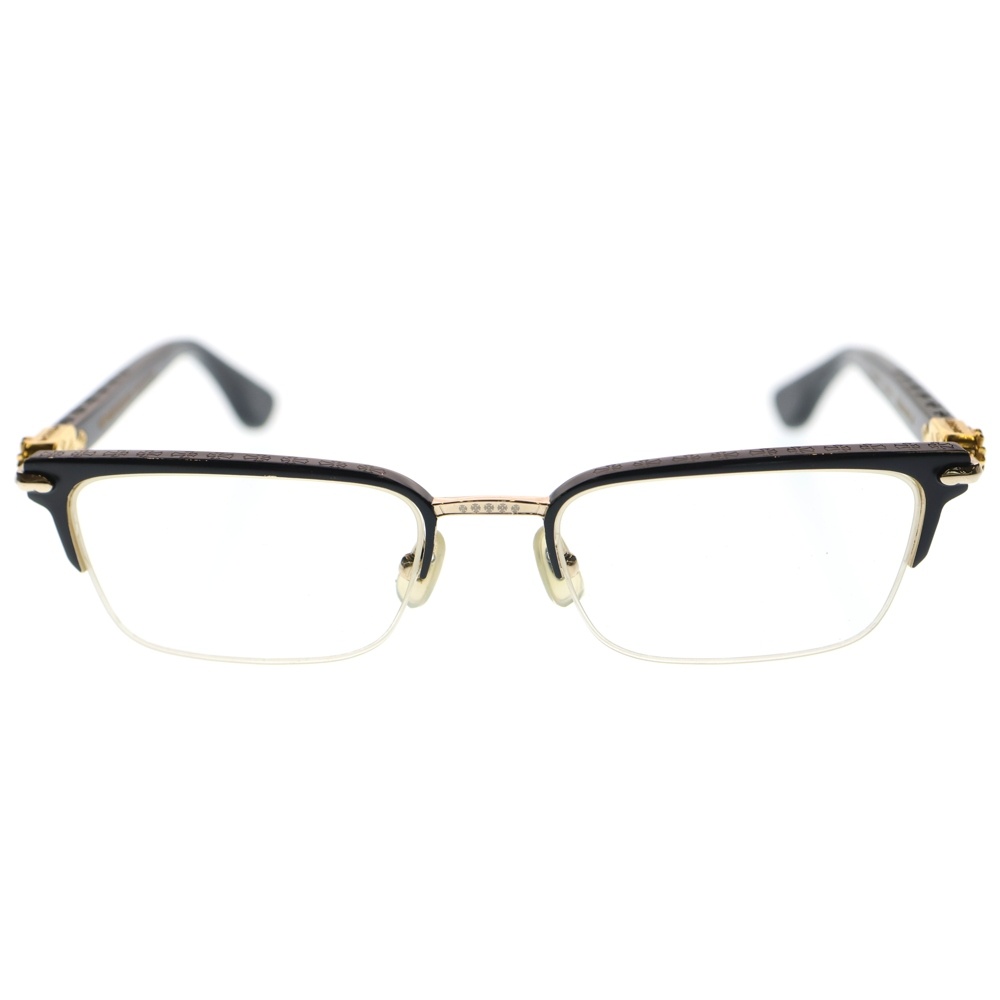SUGAR WALLS シュガーウォール CHクロステンプル フレーム 度あり サングラス メガネ 眼鏡 アイウェア ブラック/ゴールド Bランク