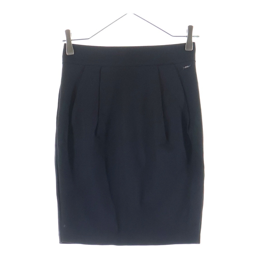 レーヨン混 サイドジップ タイトスカート レディース ブラック 6ZYN70 YJB7Z Bランク